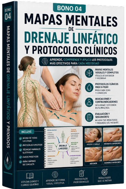 Bono 04 - Mapas Mentales de Drenaje Linfático y Protocolos Clínicos