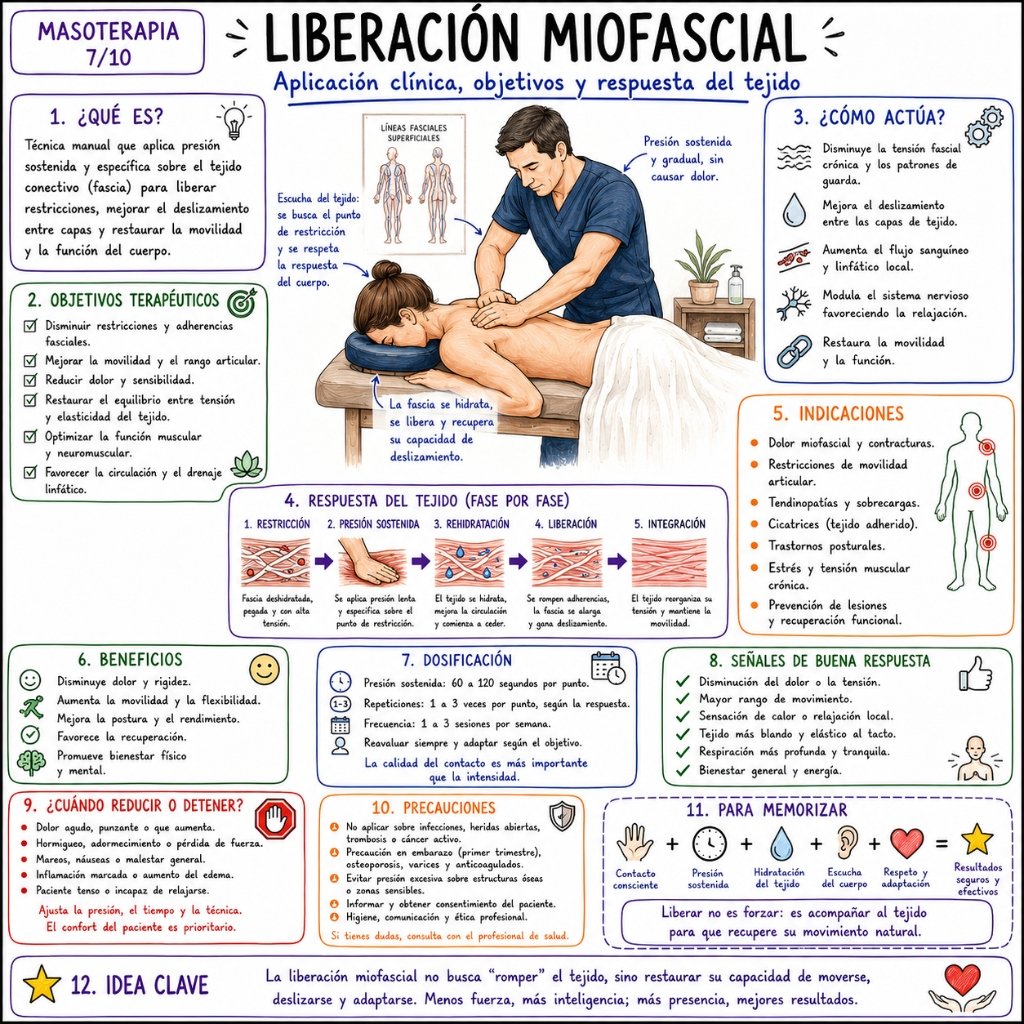 Liberación Miofascial: Aplicación clínica, objetivos y respuesta del tejido